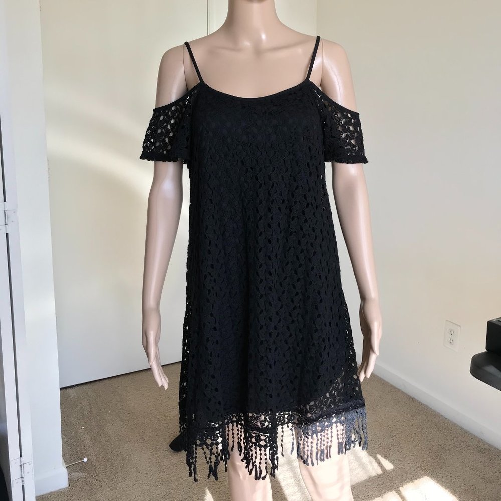 Black Lace Off The Shoulder Dress